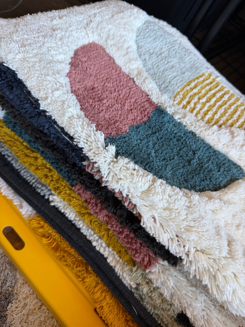 West Elm Cream and Multi-Color Geometric Door Mat 17x25 - Picture 15 of 15